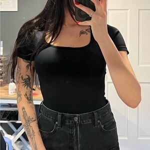 Black and Brown Body Suit